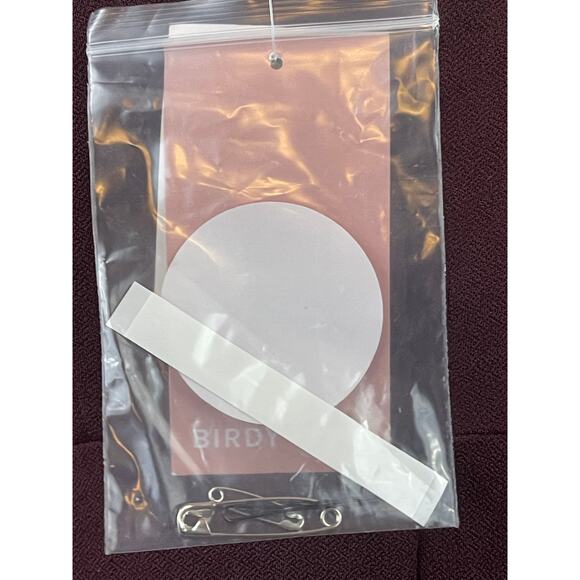 Birdy Grey Cold Shoulder Floor Length Crepe Dress in‎ Cabernet L (Dev) NWT - Picture 13 of 14